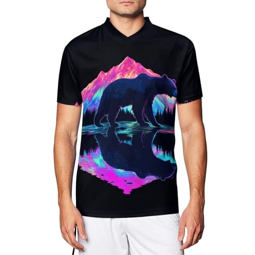 Camiseta de fútbol para hombre Bear in Mountains para aficionados al deporte
