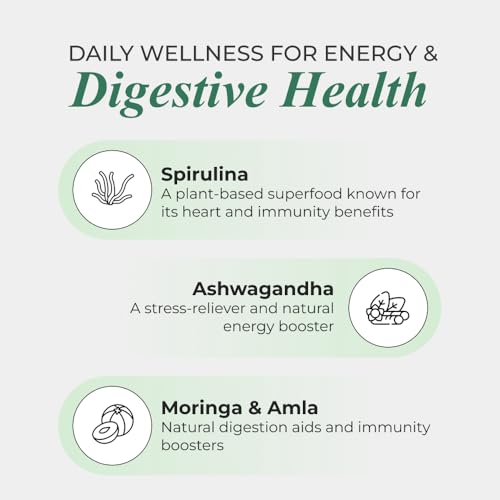 Image of Patanjali Nutrela Moringa Tablet & Natural Spirulina Combo - Organic Superfood Supplement for Immune Support, Energy & Healthy Cholesterol Levels - 60 Tablets Each - 100% Vegetarian