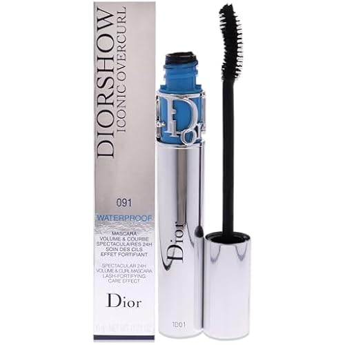 Dior Diorshow Iconic Overcurl Waterproof Mascara Spectacular 24H (091) Black, 0.21 Ounce
