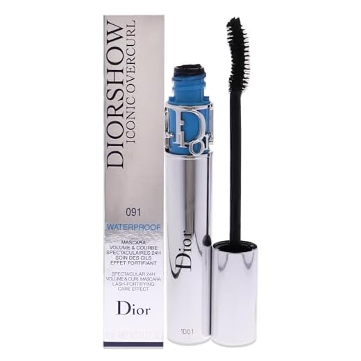 Dior Diorshow Iconic Overcurl Waterproof Mascara Spectacular 24H (091) Black, 0.21 Ounce