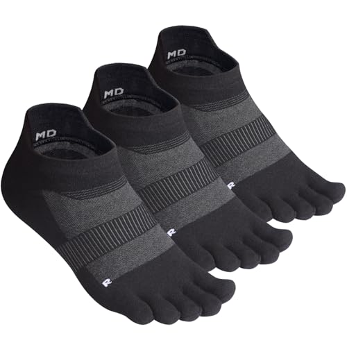 Meaiguo Toe Socks for Men Women - Anti-Blister Coolmax Ankle
