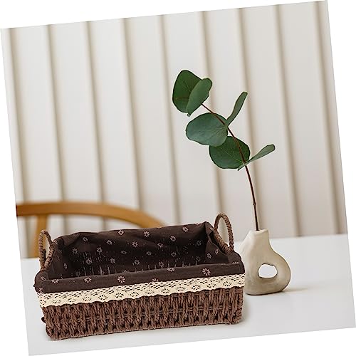 NOLITOY 2 Peças Cesta De Armazenamento De Brinquedos Cesta Tecida À Mão Cesta De Vime De Frutas Cest