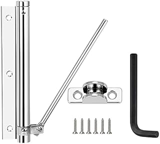 ZILONG Door Closer Light Duty Door Closers Aluminum Alloy Springs Loaded Door Closers Adjustable Automatically Surface Mounted Auto Closing Door Fire Door Closer for Light Weight Indoor Doors