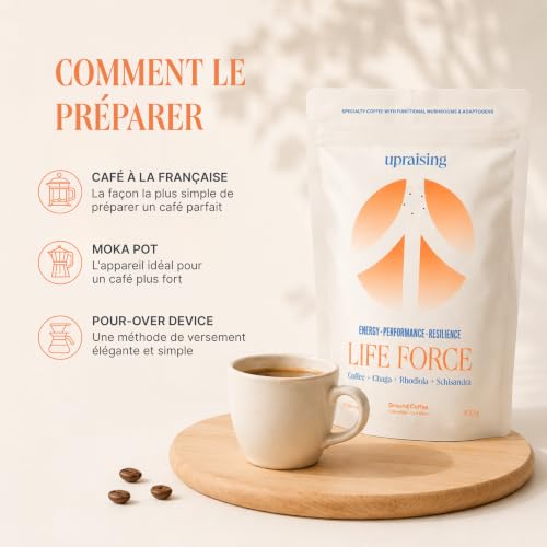 Cafe Champignon Adaptogene | Rhodiola Rosea + Chaga + Schisandra – vue 5