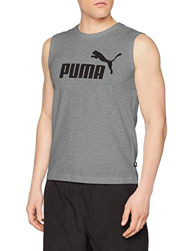PUMA Ess No. 1 SL, Maglietta Uomo, Grigio (Medium