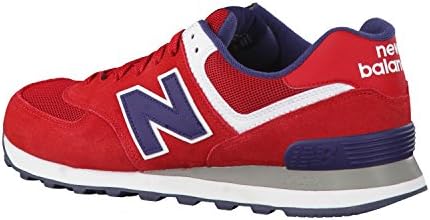 New Balance Unisex 574 V2 Lace-Up Sneaker,Red/Navy,Men 7.5 / Women 9 - 4
