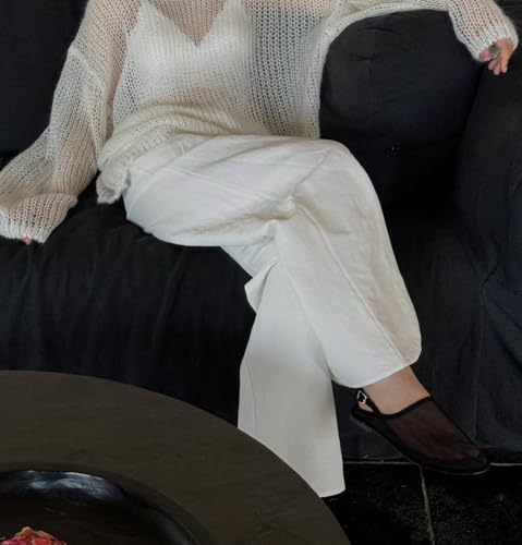 Women's Slingback Mesh Ballet Flats Mesh Mule Flat Tulle Slip On Flats Comfortable Casual Dress Ballerina Shoes4