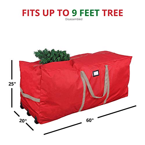 ProPik Christmas Tree Storage Bag Rolling, Fits Up to 9 ft. Tall Disassembled Tree, 25