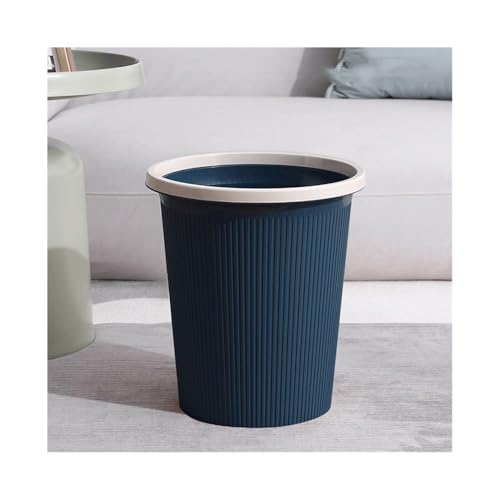 Poubelle sans couvercle grand format plastique noir anti sac glissant