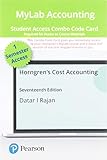 Horngren's Cost Accounting -- MyLab Accounting with Pearson eText + Print Combo Access Code