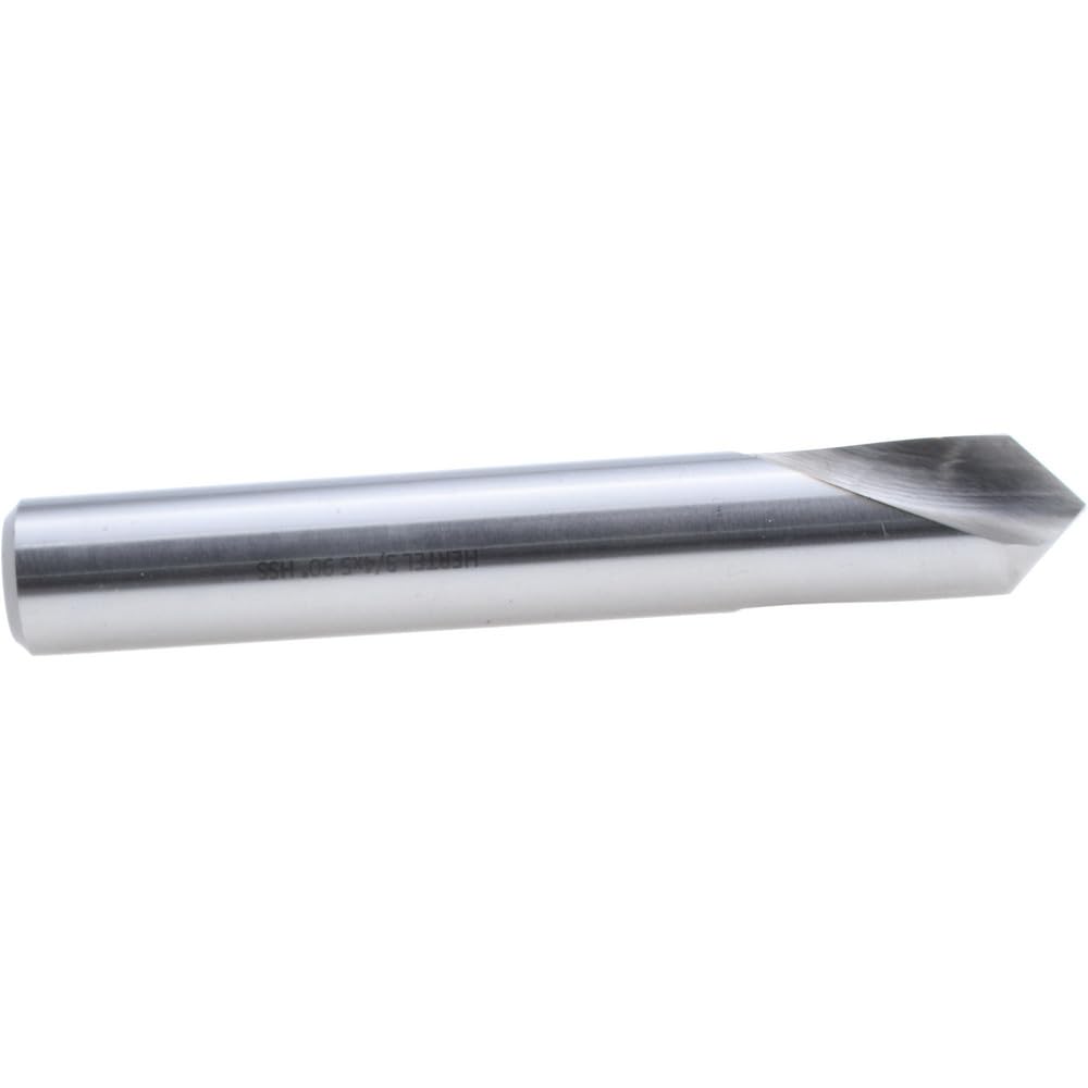 Hertel Spotting Drill, High-Speed Steel, 3/4" Shank Dia, 3/4" Dia, Bright/Uncoated Finish, 90 deg, 1-5/8" Flute Length, 5" OAL, Right Hand Cut