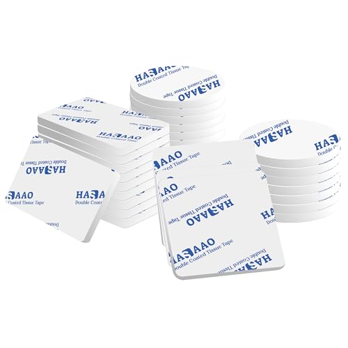 HASAAO Double Sided Mounting Tape 60 Pcs White...