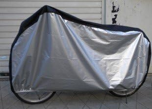 KLOUD ® Silver & Black 190T nylon waterproof bike / bicycle cover (size: LL