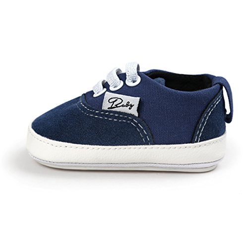 Rvrovic 0513N-12CM-DARK BLUE Baby Boys Girls Shoes Canvas Toddler Sneakers Anti-Slip Infant First Walkers 12Color thumb #4