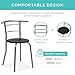 Best Choice Products 3-Piece Wooden Round Table & Chair Set for Kitchen, Dining Room, Compact Space w/Steel Frame, Built-in Wine Rack - Black/Silver