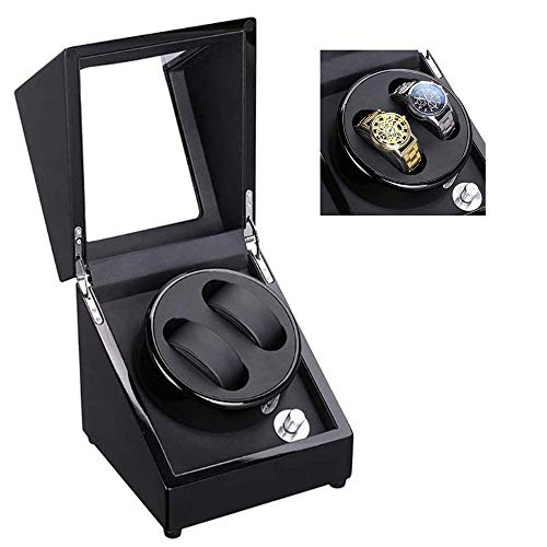 Agitador automático de relojes negro con rotación silenciosa de alta gama