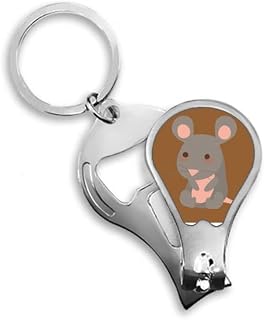 Cartoon Children Lovely Mouse Zodiac Propitious Fingernail Clipper Cutter Opener Key Chain Scissor