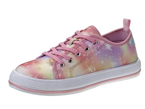 Josmo Girls Casual Fashion Sneakers - Laceup Tiedye Design Canvas Shoes (Little Kid - Big Kid)
