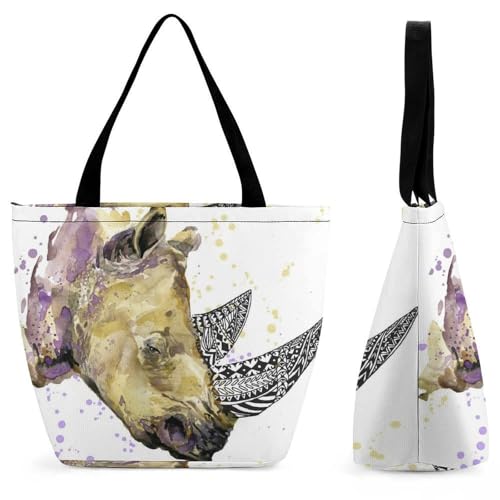 Rhinocéros sac à main pour femme sac à bandoulière sac de shopping pour voyage chic