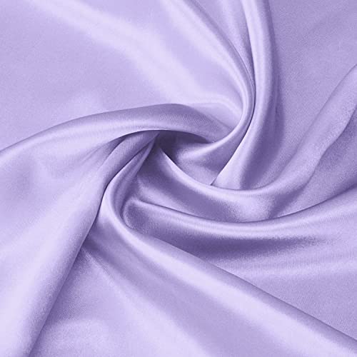 Lirex 2 Pack Satin Pillow Cases, Soft Solid Color Microfiber Satin Pillowcase, Envelope Closure Wrinkle Free Fade Resistant Breathable (Light Purple, 50x75cm) - Image 2