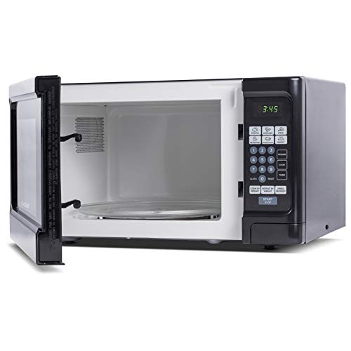 Countertop 1.1 Cubic Feet Microwave Oven, 1000 Watt, Black Front With Black Cabinet, Commercial Chef Chcm11100B #TOP4