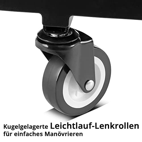Foto von STAHLWERK Höhenverstellbarer Werkstatthocker MRH-136 ST bis 136 kg belastbar, 40-54 cm Sitzhöhe, mit vier herausnehmbaren Ablagefächern, Rollsitz/Rollhocker mit kugelgelagerten Leichtlauf-Lenkrollen