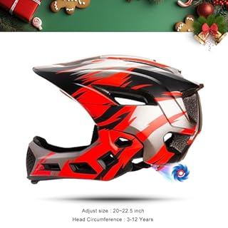 Natuway Toddler and Kids Full Face Helmet, Girl and Boy BMX Multi-Sport Detachable Mountain Dirty Bike Helmet Around 3-12 Years Head Circumference.