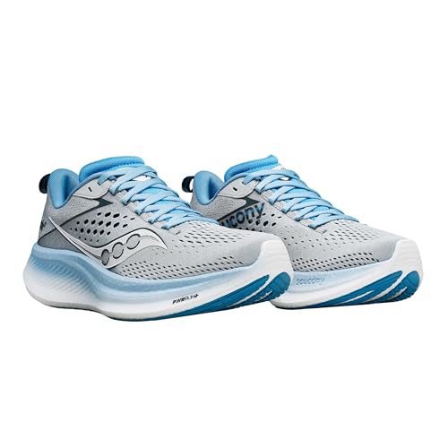 Image of Saucony Women's Ride 17 Sneaker, Cloud /Breeze, 10 Wide
