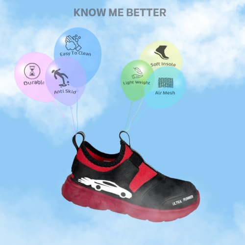 Image of KazarMax Ultra Runner Glow in The Dark Shoes | Comfotable | Lightweight | Casual Sneakers for Boys