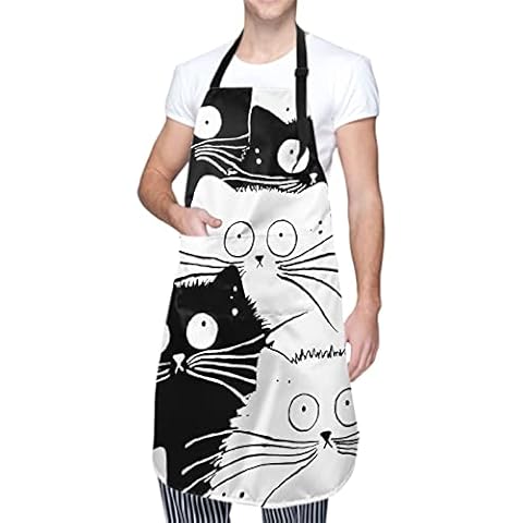 Adult apron with pockets, chef cooking apron, Cute, X-Large Cover