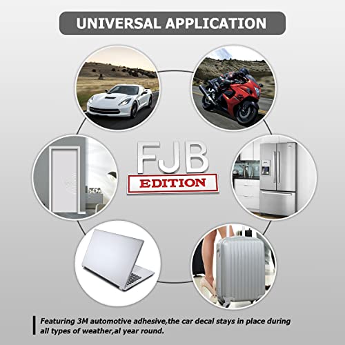 Fjb Edition Car Emblem, 3D Letters Sticker For Auto Bumper Window, Fender Badge Metal Decal With 3M Strong Adhesive, Vehicle Decoration Accessories Universal For Truck, Suv, Rv #TOP3