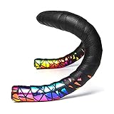 Material: PU + EVA ZHANGQI Jiejie Store Agarre de la Bicicleta de la Bicicleta de la Cinta del Manillar Accesorios de Ciclismo Fixie Gear Strap PU EVA Envoltura Perforada (Color : Flash)