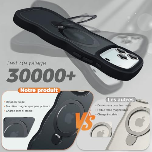 Coque iPhone 17 Pro Max antichoc à bords ondulés pour une utilisation active
