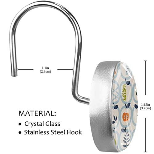 Crochets pour rideau de douche en acier inoxydable durable citrouille - 4