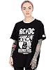 AC/DC T-Shirt for Men and Women | Unisex Black Short Sleeve Rock Band Black Tee | Distressed Highway to Hell Song Album | Music CD Gifts Merchandise Medium #3