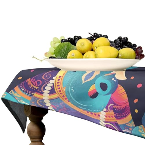 Nappe rectangulaire imprimé chapeau fantaisie lavable et résistante