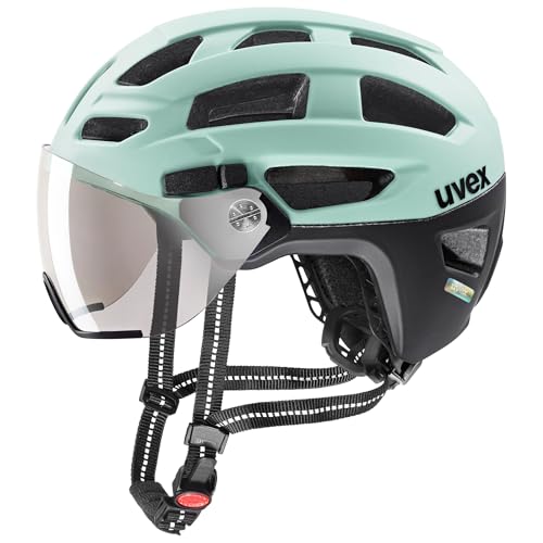 uvex Finale Visor - sicherer Fahrradhelm für Damen und Herren - individuelle Größenanpassung - 100% UVA-, B, C Schutz - Jade-Black matt - 56-61 cm