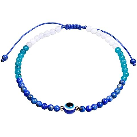 Jewboo Lapis Lazuli Evil Eye Anklet Cover