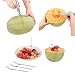 Juego Premium para tallar fruta: Rebanador de patilla de acero inoxidable, sacabocado...