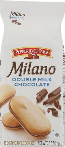 Image of Pepperidge Farm Milano Double Milk Chocolate Cookies, 7.5 OZ Bag (15 Cookies)