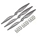 uxcell RC Propellers CW 11x5.5 Inch 2-Vane for Airplane Nylon Gray 3Pcs with Adapter Rings