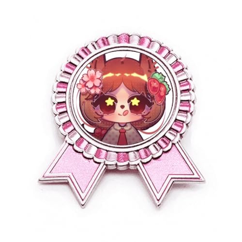 Broche écureuil cerise du Japon rose en métal M pour égayer un manteau