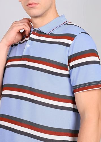 Image of INKKR Highflay Striped Men Regular Fit Polo Neck T-Shirt Combo