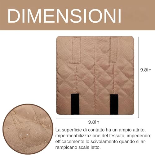 Coussin antidérapant pour escalier et lit superposé | Lot de 4 protections de marche
