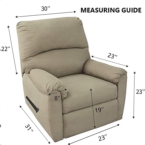 Konsilsa Velvet Recliner Chair Covers, Stretch Recliner Sofa Covers for Reclining Chair Plush Armchair Recliner Slipcover Couch Cover Furniture Protector for Kids Dogs (Color : Grey Green)