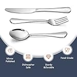 24-Piece Silverware Set, Flatware Set for 8, Food-Grade Stainless Steel Tableware Cutlery Set, Mirror Finished Utensil Sets for Home Restaurant - Image 3