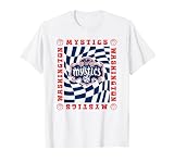 WNBA Washington Mystics Retro Wavy Checkerboard T-Shirt, Men, White, Large