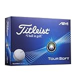 Titleist Tour Soft AIM 360 Golf Ball, Pack of 12, White, PRIOR GENERATION