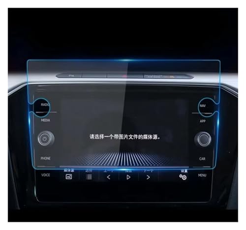 Verre trempé VW Passat B8 (9,2") protecteur d'écran de navigation GPS auto 2020-2023