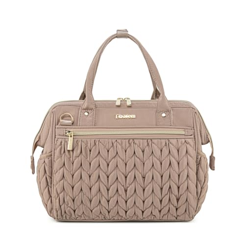 BHAFEM Small Diaper Bag Tote Crossbody, Small Baby Bag Convertible Backpack for Women Diaper Purse (Khaki)